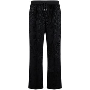 Roberto Cavalli, Broeken, Heren, Zwart, L, Katoen, Broek met dierenmotieven