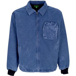 Huf, Jassen, Heren, Blauw, M, Katoen, Canvas Werkjas Blauw Heren