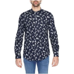 Antony Morato, Overhemden, Heren, Blauw, 2Xl, Katoen, Katoenen Lange Mouwen Shirt Lente/Zomer Collectie