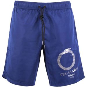 Trussardi, Badkleding, Heren, Blauw, L, Lange Boardshorts voor Mannen