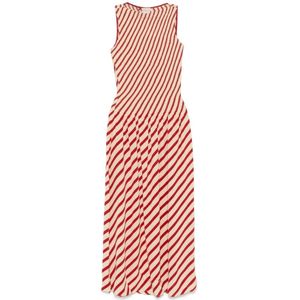 Tommy Hilfiger, Kleedjes, Dames, Rood, S, Fluid Strip Stijlvolle Mode Accessoire