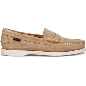 Sebago, Schoenen, Heren, Beige, 41 1/2 EU, Suède, Beige Zomer Moccasin Penny Loafer