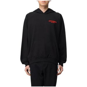 Just Cavalli, Sweatshirts & Hoodies, Heren, Zwart, XL, Katoen, Zwarte Logo Hoodie voor Mannen