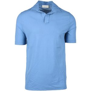 Filippo De Laurentiis, Tops, Heren, Blauw, S, Katoen, Polo