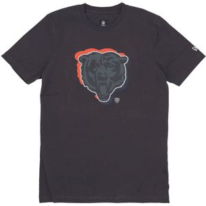 New Era, Tops, Heren, Grijs, S, Katoen, Chicago Bears Voetbal Tee