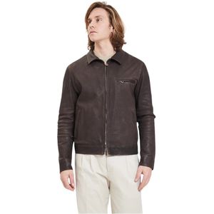 Stewart, Jassen, Heren, Bruin, L, Melbourne-Omega Wash Jas