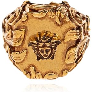 Versace, Accessoires, Heren, Geel, 52 MM, Ring met Medusa-hoofdmotief