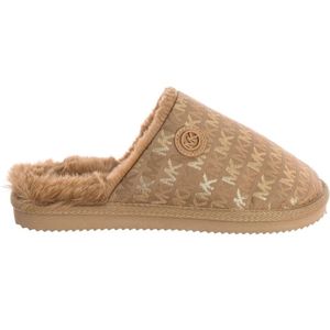 Michael Kors, Schoenen, Dames, Bruin, 41 EU, Katoen, Gezellige huisslippers met gesloten neus