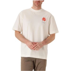 Selected Homme, Tops, Heren, Beige, M, Beige O-Neck Tee voor Heren