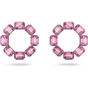 Swarovski, Accessoires, Dames, Roze, ONE Size, Millenia Octagon Geslepen Oorbellen