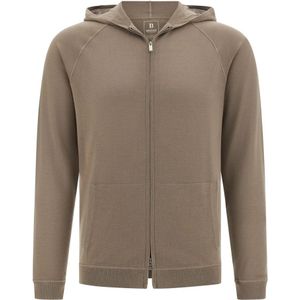 Boggi Milano, Sweatshirts & Hoodies, Heren, Beige, S, Wol, Merino Wool Full Zip Jumper