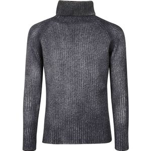 Avant Toi, Truien, Heren, Blauw, M, Katoen, Geribbelde hoge hals trui