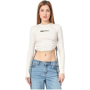 Karl Lagerfeld, Tops, Dames, Wit, L, T-shirts en Polos Wit