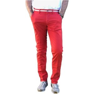 Mason's, Broeken, Heren, Rood, L, Katoen, Slim Fit Torino Broek