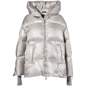 Baldinini, Jassen, Dames, Grijs, M, Nylon, Down Jacket