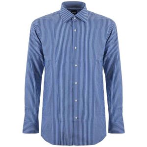 Hugo Boss, Overhemden, Heren, Blauw, 2Xl, Casual Overhemd