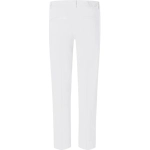Cambio, Broeken, Dames, Wit, L, Witte Cropped Broek met Gestreken Plooien