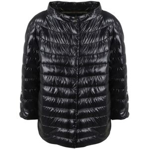 Herno, Jassen, Dames, Zwart, XL, Nylon, Gewatteerde Ultralight Nylon Cape