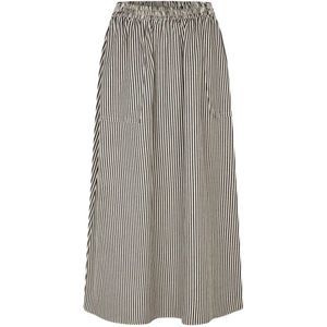 Lollys Laundry, Rokken, Dames, Zwart, XS, Gestreepte Maxi Rok Zwart