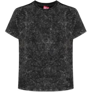 Diesel, Tops, Dames, Grijs, M, Katoen, T-Mezzo T-Shirt