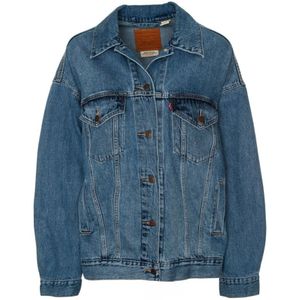 Levi's, Jassen, Dames, Blauw, S, Denim, Trucker Denim Jacket
