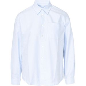 A.p.c., Blouses & Shirts, Dames, Blauw, M, Katoen, Logo Boyfriend Chemise Shirt