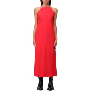 Proenza Schouler, Kleedjes, Dames, Rood, M, Elegante Zwarte A-Lijn Jurk