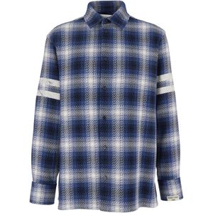 Golden Goose, Overhemden, Heren, Veelkleurig, XL, Katoen, Geruit Motief Multicolor Shirt met Strepen