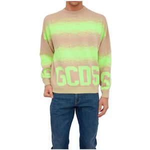 Gcds, Truien, Heren, Beige, M, Katoen, Trui met ronde hals