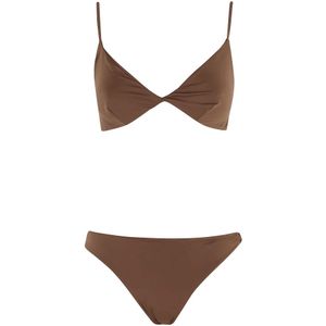 Federica Tosi, Badkleding, Dames, Bruin, S, Cacao Twist Triangle Bikini