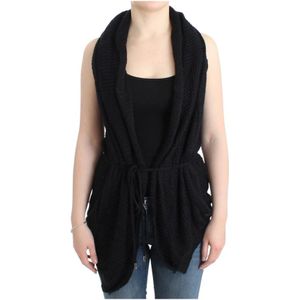 Costume National, Truien, Dames, Zwart, S, Wol, mouwloos gebreide Cardigan
