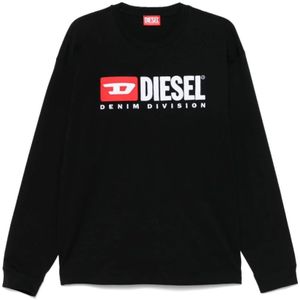 Diesel, Sweatshirts & Hoodies, Heren, Zwart, XS, Denim, Stijlvolle Denim Jeans voor Mannen
