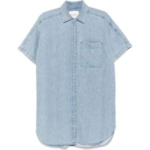 Closed, Blouses & Shirts, Dames, Blauw, S, Lichtblauwe Overhemdjurk