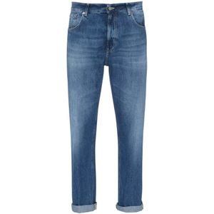 Dondup, Jeans, Heren, Blauw, W33, Stijlvolle Herenbroek