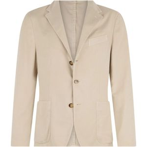 Boglioli, Pakken, Heren, Beige, L, Katoen, Gemengd zacht katoenen Dover jas