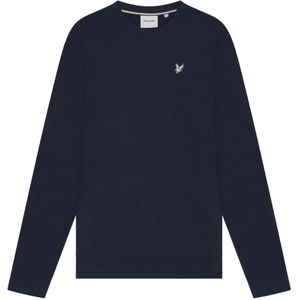 Lyle & Scott, Sweatshirts & Hoodies, Heren, Blauw, 2Xl, Mid Layers Diagonal Weave French Terry Crewneck