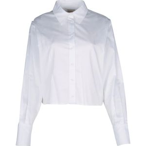 Calvin Klein, Blouses & Shirts, Dames, Wit, M, Polyester, Scuba Crepe Jas
