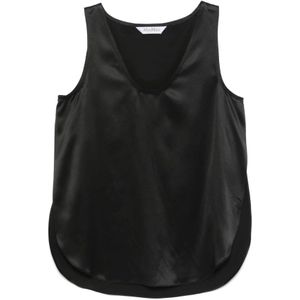 Max Mara, Tops, Dames, Zwart, M, Zwarte Zijden Top Dameskleding