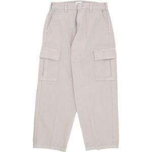 Obey, Broeken, Heren, Grijs, W30, Denim, Cargo Denim Pant Silver Grey