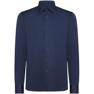 Rrd, Overhemden, Heren, Blauw, M, Blauw Oxford Jacquard Overhemd