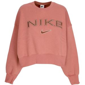 Nike, Sweatshirts & Hoodies, Dames, Roze, M, Katoen, Fleece Crewneck Sweatshirt