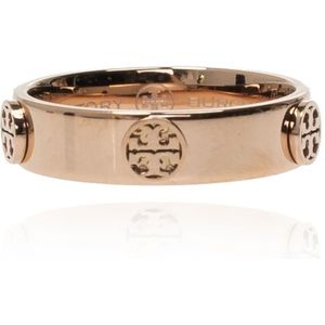 Tory Burch, Accessoires, Dames, Geel, 47 MM, Logo-reliëf Ring