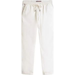 Tommy Hilfiger, Broeken, Heren, Wit, W34, Linnen, Moderne linnen blend taps toelopende broek