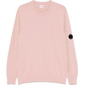 C.p. Company, Truien, Heren, Roze, XL, Katoen, Roze Trui Stijlvol Ontwerp Comfortabele Pasvorm