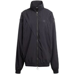 Adidas, Jassen, Dames, Zwart, M, Polyester, Functionele en stijlvolle track top in zwart