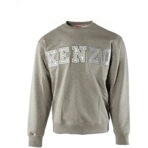 Kenzo, Sweatshirts & Hoodies, Heren, Grijs, L, Katoen, Katoenen trui