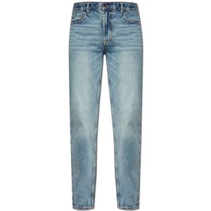 Emporio Armani, Jeans, Heren, Blauw, W30, Katoen, Jeans met taps toelopende pijpen