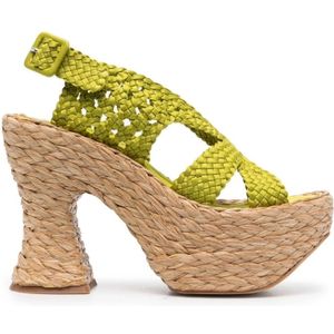 Paloma Barceló, Schoenen, Dames, Geel, 39 EU, Leer, High Heel Sandalen