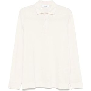 Lardini, Tops, Heren, Beige, M, Katoen, Luxueus Crème T-shirt en Polo