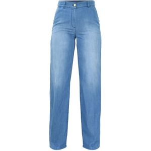 Kocca, Jeans, Dames, Blauw, W33, Katoen, Distressed high-waisted straight-leg jeans